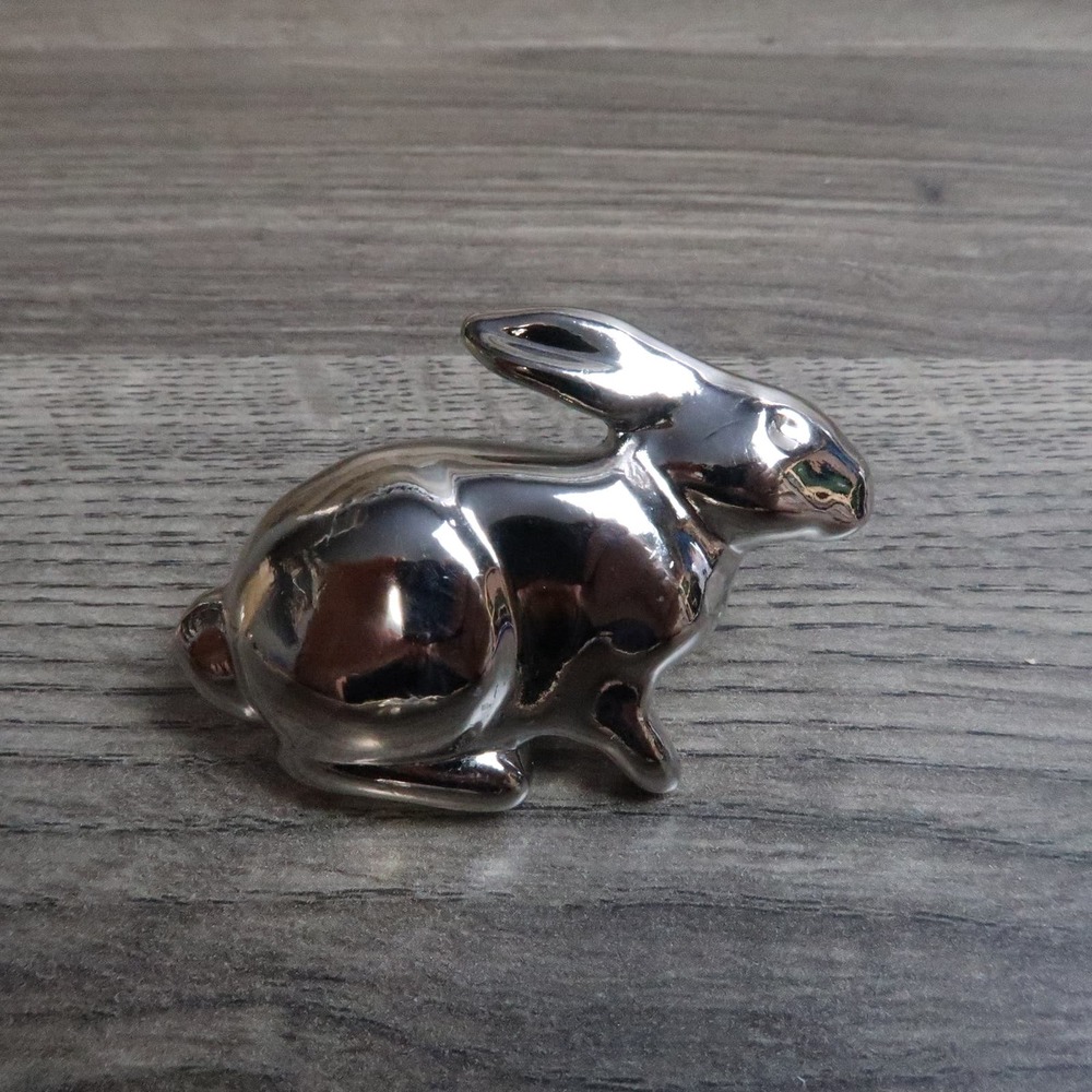 6ct Michael Aram Cabinet Drawer Bunny Rabbit Pull Knob Silver Tone
